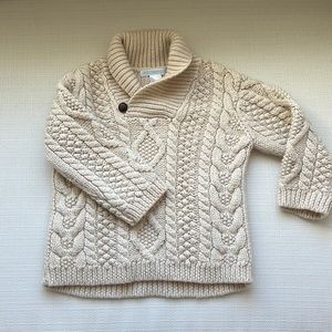 Janie and Jack Ivory Irish Fisherman Sweater